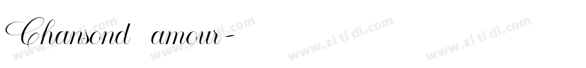 Chansond amour字体转换